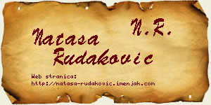 Nataša Rudaković vizit kartica